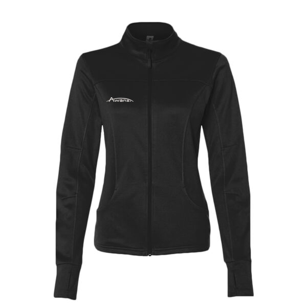 Awana Embroidered Adidas Jacket - Women's Poly-Tech Full-Zip Track Jacket Thumbnail